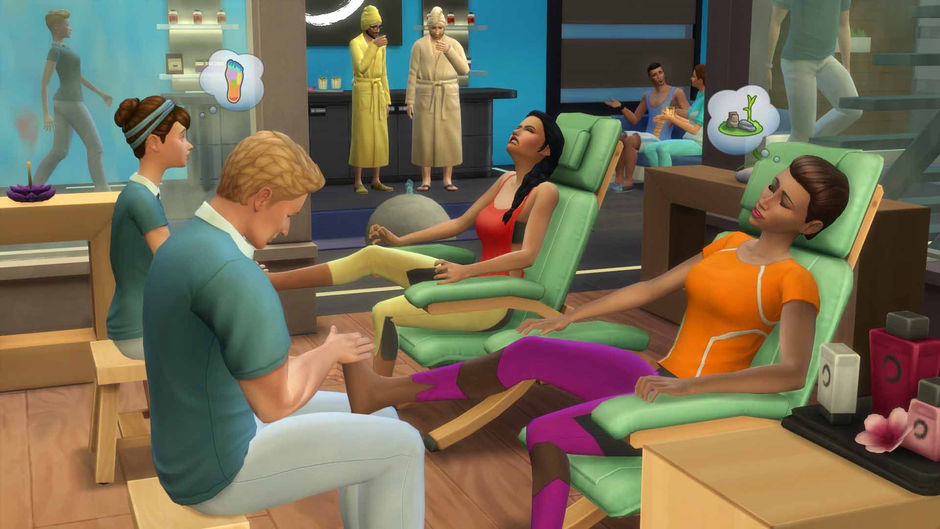 Bạn yêu thích The Sims 4 và muốn có thêm các lựa chọn thư giãn cho nhân vật của mình? Đừng bỏ lỡ cơ hội sở hữu The Sims 4: Spa Day ngay bây giờ và tham gia vào các hoạt động tại spa cùng với nhân vật mà bạn tạo ra! 